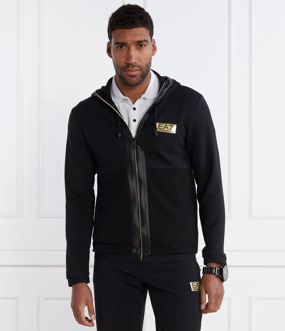 Худи EA7 - черный(3DPM10 PJUZZ)
