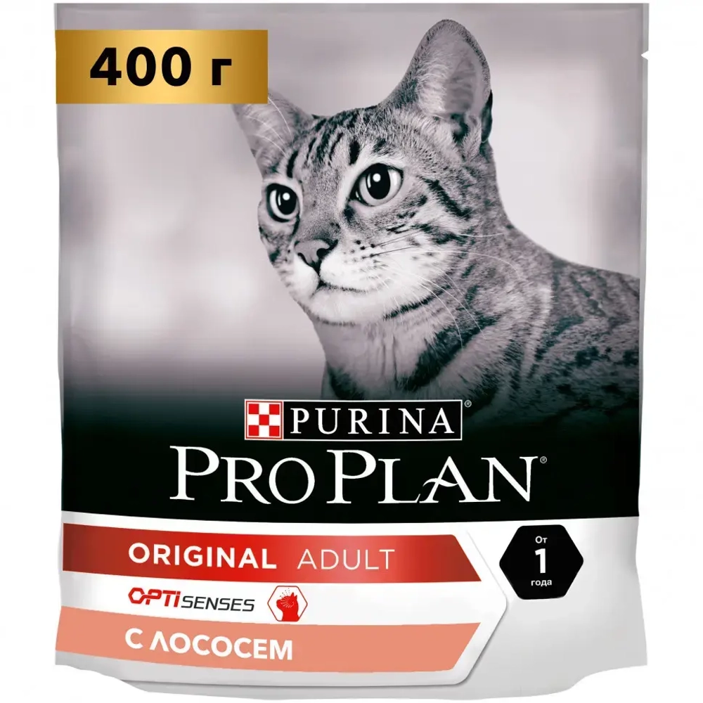Purina pro plan adult сухой корм для взрослых кошек с лососем - 400 г