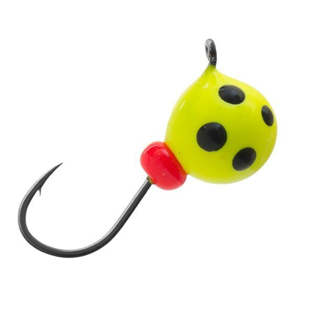 Мормышка вольфрамовая LumiCom ДРОБИНА С УШКОМ (обмазка-точки), 5,5мм, Gt, 10 штук в упаковке