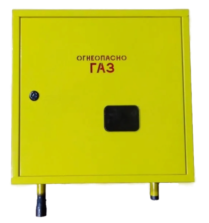 Шкафной газораспределительный пункт ГРПШ-ОХТА-RF-25-1-НН-С4-Ф-П1 (желтый)
