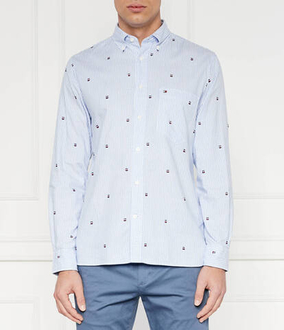 Рубашка FIL COUPE GLOBAL Tommy Hilfiger - голубой(MW0MW34608)