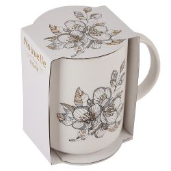 Кружка "Floristry" v=380мл (фарфор) (картонная цветная лента)