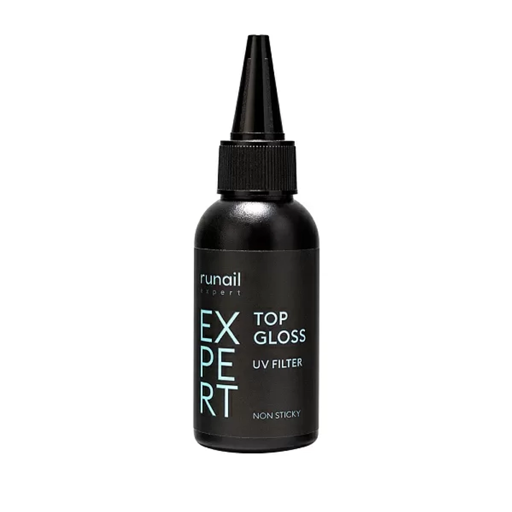 Топ глянцевый с УФ-фильтром Top Gloss Non Sticky Runail Expert №118, 18мл флакон