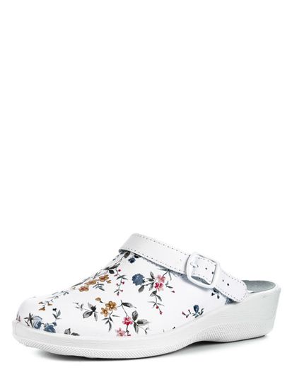 Сабо жен. 51-07/В (белый/цветоч. принт)