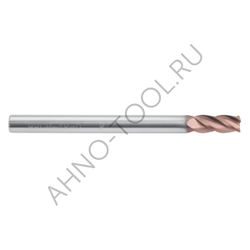 Фреза твердосплавная радиусная   3мм (L=50, l=8, хв=4) Z4 35° по стали, нерж., чугуну, с радиусной ф
