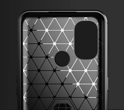 Мягкий чехол черного цвета для OnePlus Nord N10, серии Carbon от Caseport