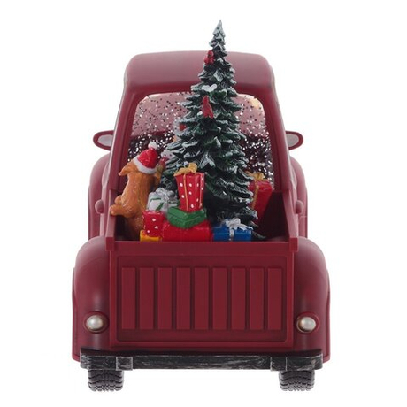 Изделие декоративное "Дед Мороз на машине" (подсвет, вьюга, муз, AA х3 н/п +USB, L28 W12,5 H17,5 см