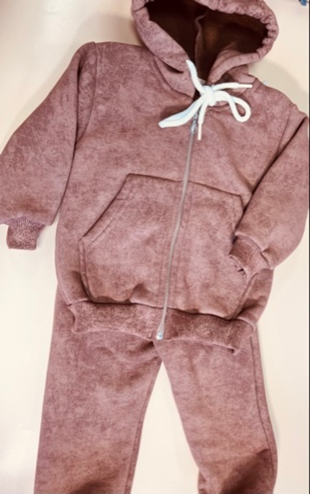 Костюм из вареного хлопкового футера на утеплении