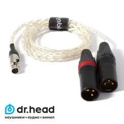 Labkable 8w Silver galaxy 5pin-Dual 3pin XLR 1m