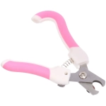 Когтерез для животных «ЗООУЛЬТРА», пружинный механизм, ручки ручка - крючок, цвет белый / розовый, 16см
