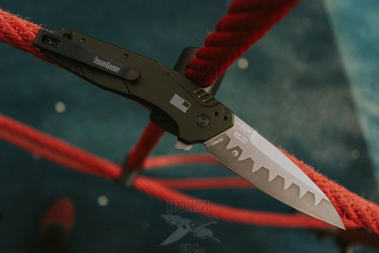 Складной нож KERSHAW Dividend 1812OLCB c клинком из стали CPM-D2 / N690, рукоять алюминий