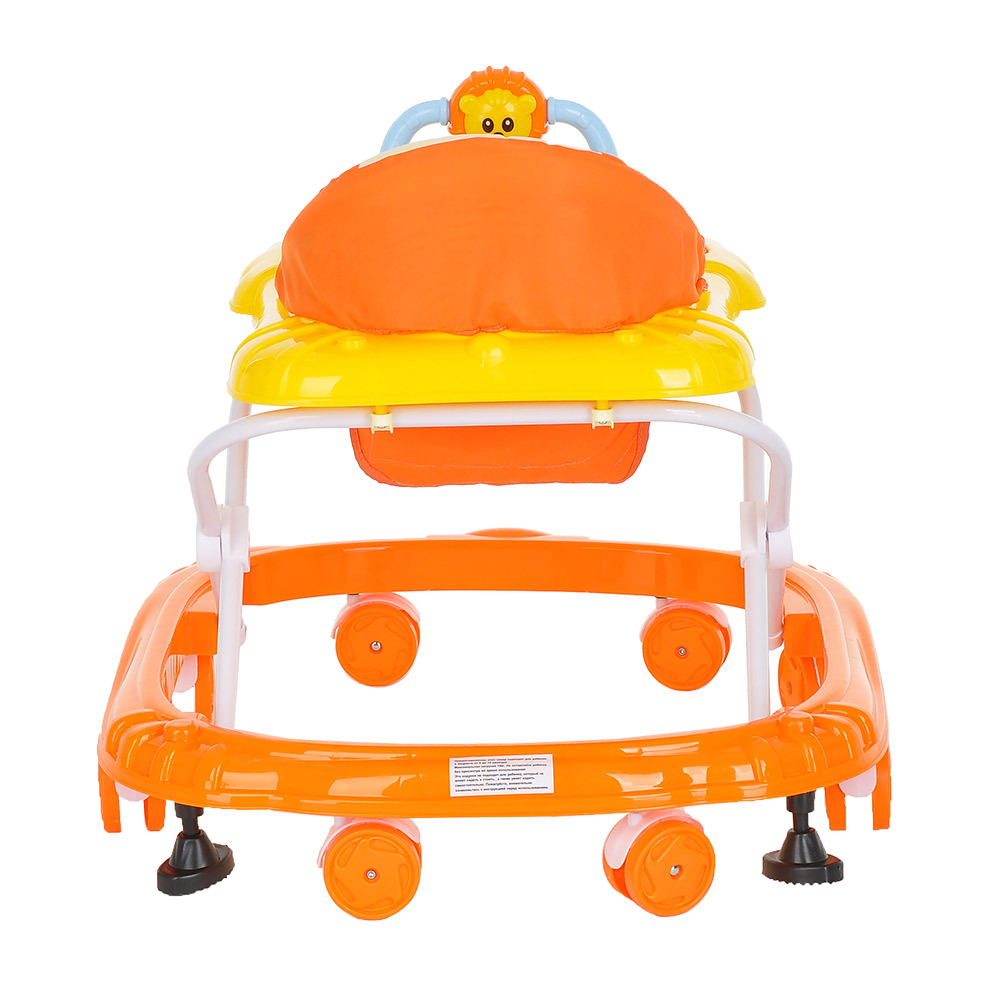 BAMBOLA Ходунки Мишка (8 колес,игрушки,муз) (63*57*55) Orange+Yellow/Оранжевый
