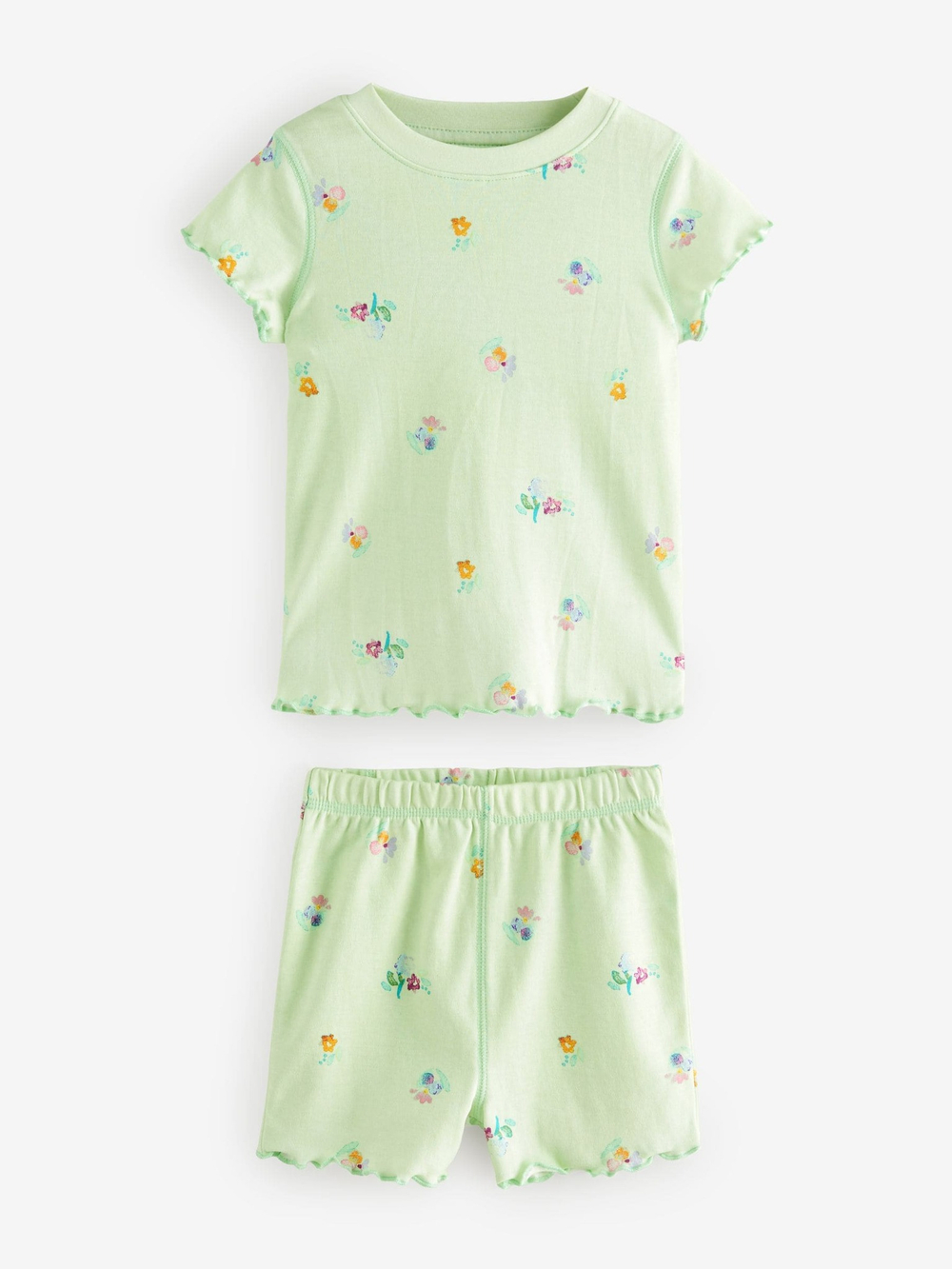 Пижама для девочки Next AC0-788, 3 шт., Салатовый, Сиреневый, Молочный