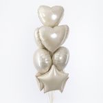 F Шар 18''/46 см, Сердце Кремовый сатин (БГ-15)