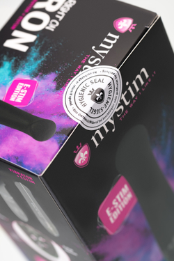 Вибратор Mystim Right on Ron с электростимуляцией, силикон, черный, 16,5 см