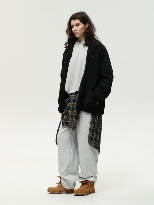 Толстовка Zip-Up черная - фото 7