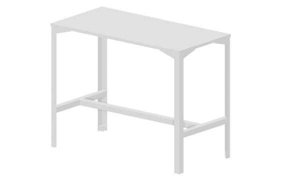 Высокий стол 138х68х105см, столешница 2,5см