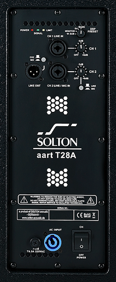 Solton AAART T-28 A -активная  универсальная акустическая система; 2 x 8&quot; НЧ / 1,75&quot; VC ВЧ; 400 Вт