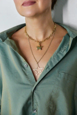 многослойное колье звезды