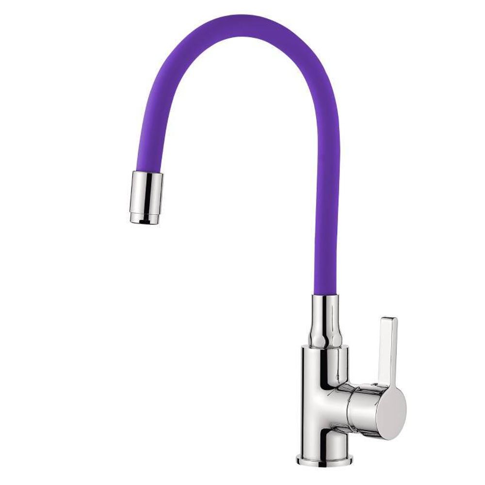смеситель кухня  LEDEME гибкий шланг фиолетовый L4898-8