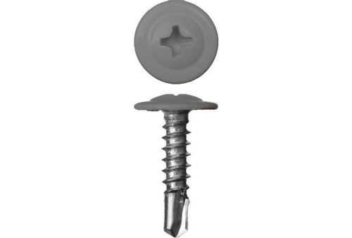 Саморез с пресс-шайбой сверло 4,2*16 RAL 7004