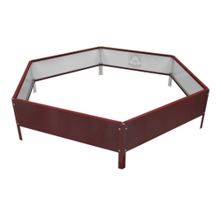 Клумба многоугольная оцинкованная с ножками 1 ярус RAL 3011 Красно-коричневый