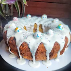 Кулич творожный бездрожжевой с сухофруктами / 950 гр