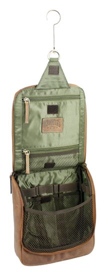 Несессер KLONDIKE «Blake», винтажная кожа в коричневом цвете, 22 х 28 х 7,5 см