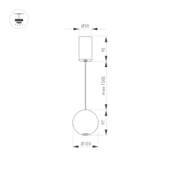 Светильник SP-ELEMENTA-ORB-R100-9W Warm3000 (WH, 39 deg, 230V) (Arlight, IP40 Металл, 3 года) 032765