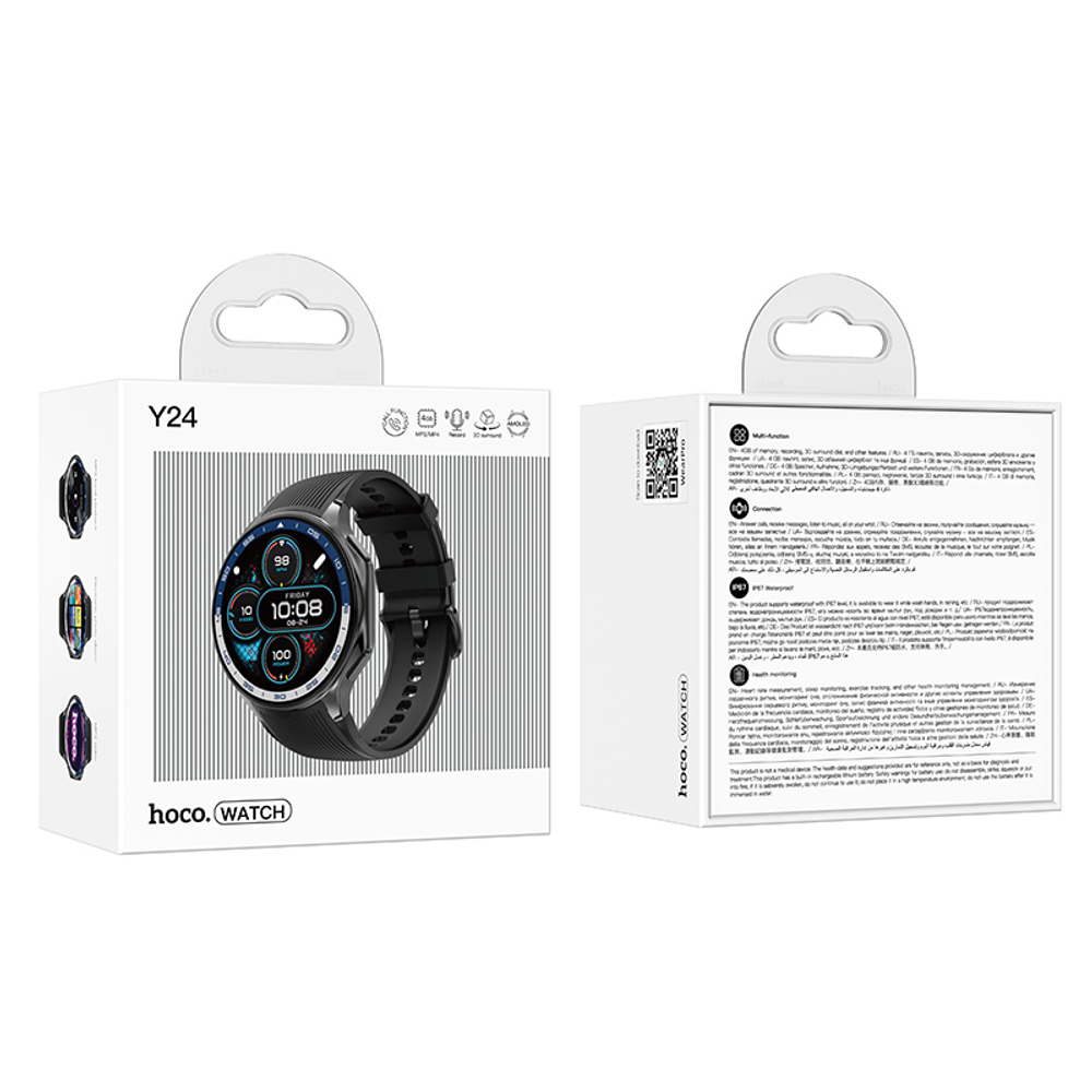 Смарт-часы HOCO Y24 AMOLED (черный) Call Version