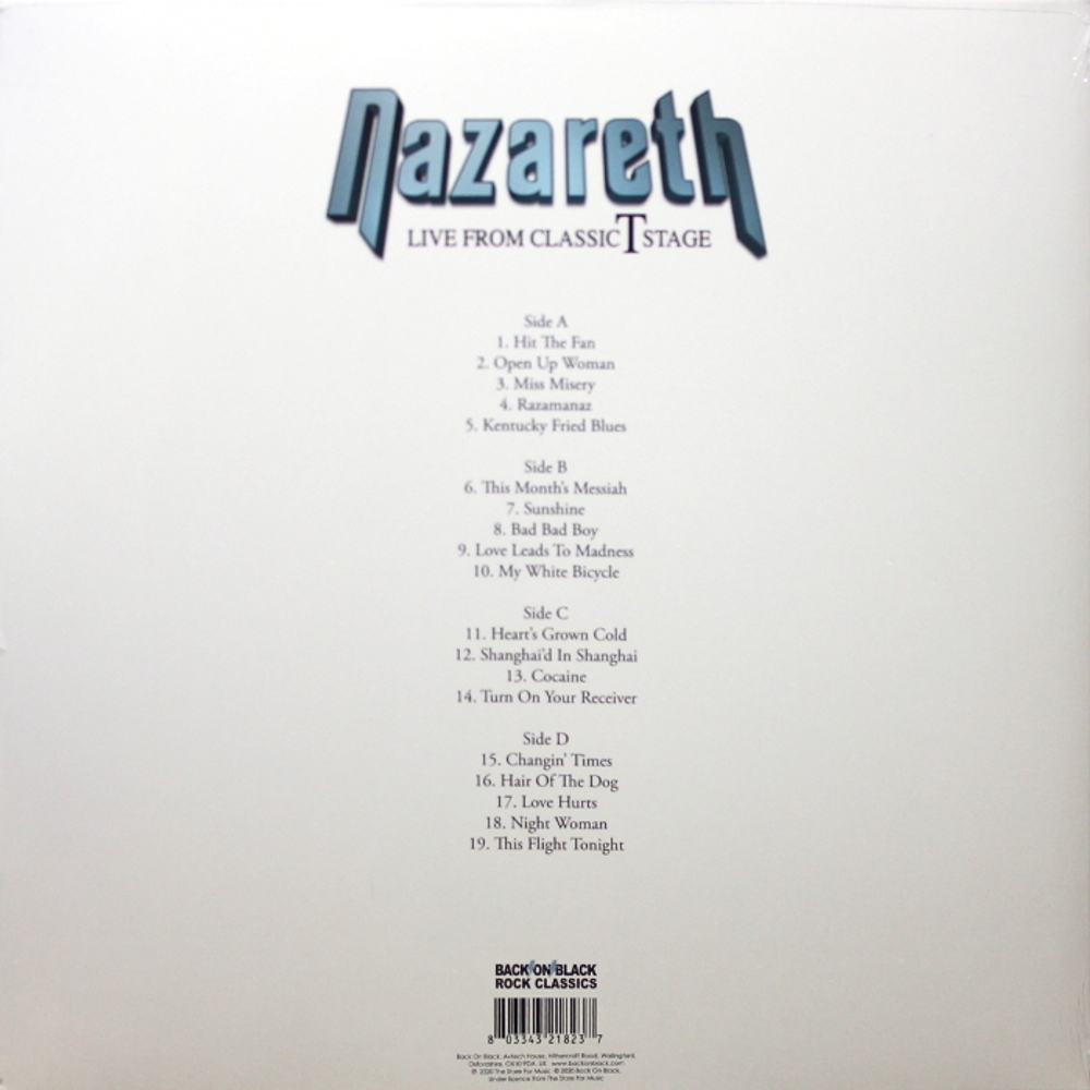 Nazareth / Live From Classic T Stage (2LP)
