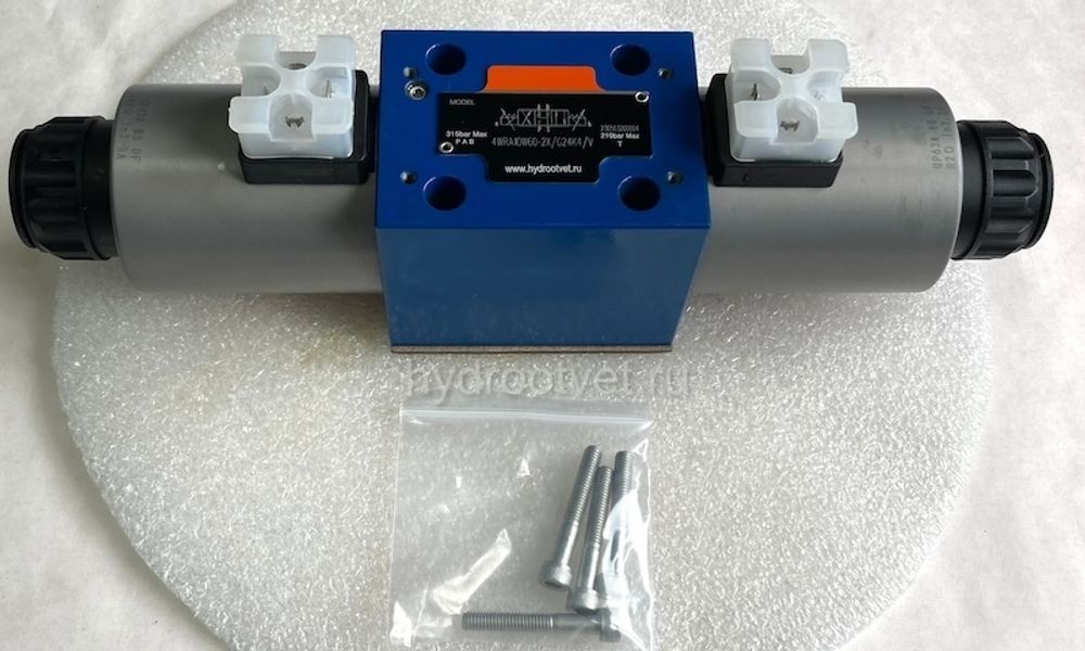4WRA10W1-60-2X/G24K4/V - Пропорциональный распределитель без встроенного электронного усилителя Ду10, номинальный расход 60 л/мин, схема W1-