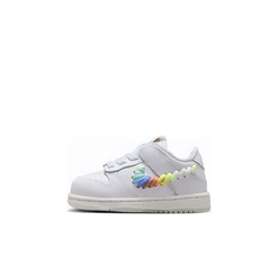 Детские кроссовки Nike Dunk Low SE 'Rainbow Lace Swoosh White' FQ1924-100