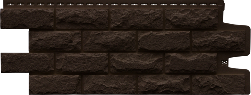 Фасадные панели GRAND LINE Колотый камень Стандарт Коричневая