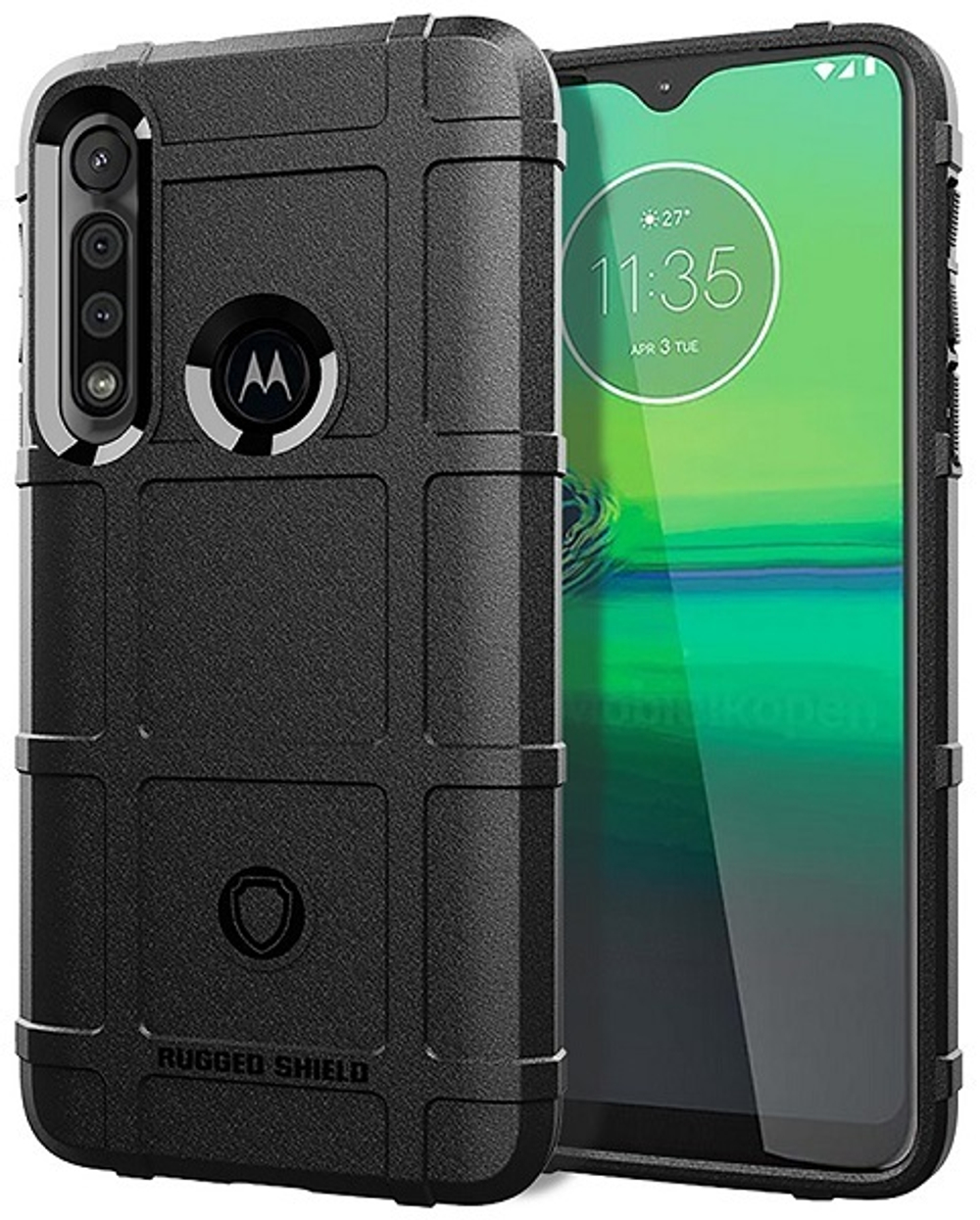 Чехол для Motorola Moto G8 Play (One Macro) цвет Black (черный), серия Armor от Caseport