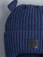 Шапка вязаная с ушками для детей