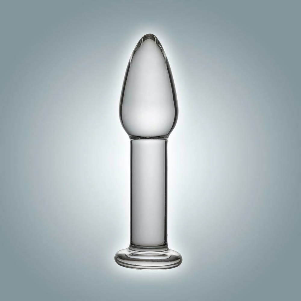 Прозрачная анальная втулка из стекла - 12 см. (Цвет: прозрачный)