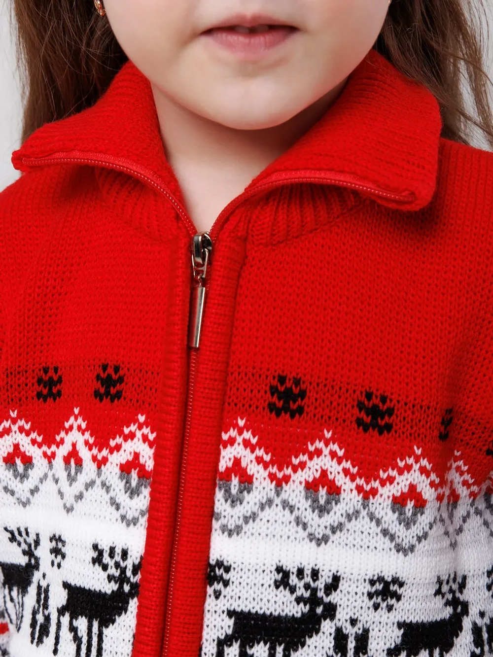 Кофта вязаная на молнии "Северное сияние"