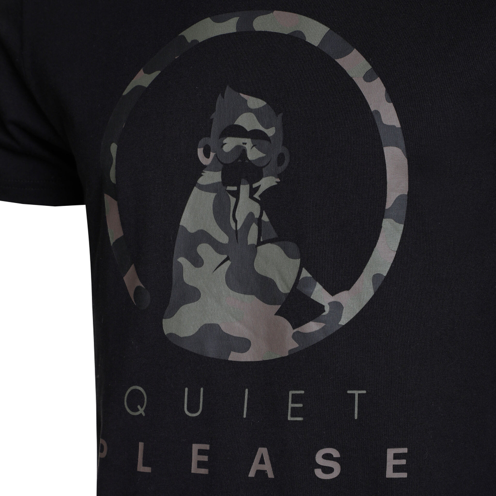 Мужское теннисное поло Quiet Please Camou Advantage Logo Men - Black