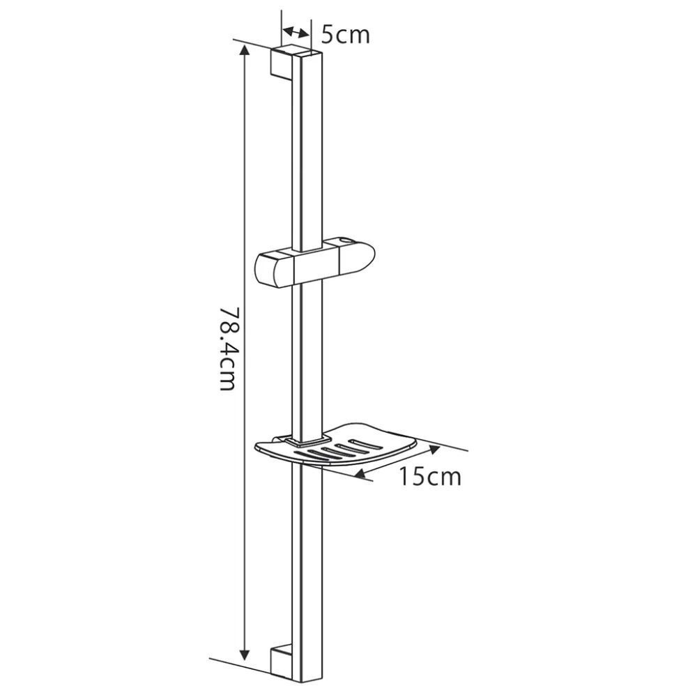 Лейка для душа, латунь, со стойкой и шлангом, чер, Gappo, G8013
