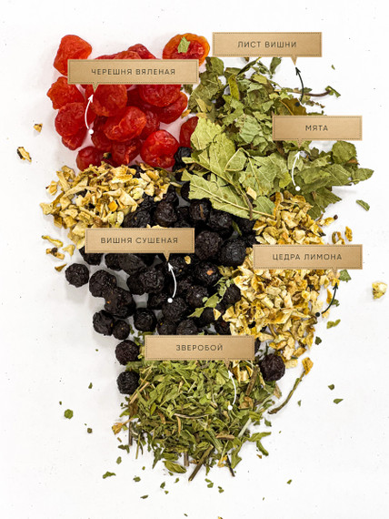 Набор настойки &quot;Зимняя вишня&quot; в крафт пакете