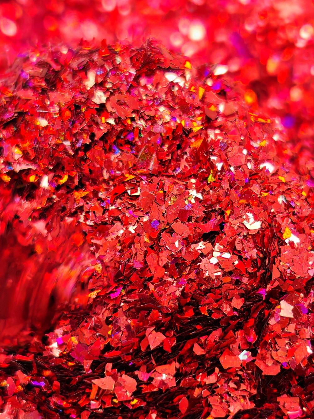 Хлопья - слюда 88810 Красный голографик - для литья изделий и творчества