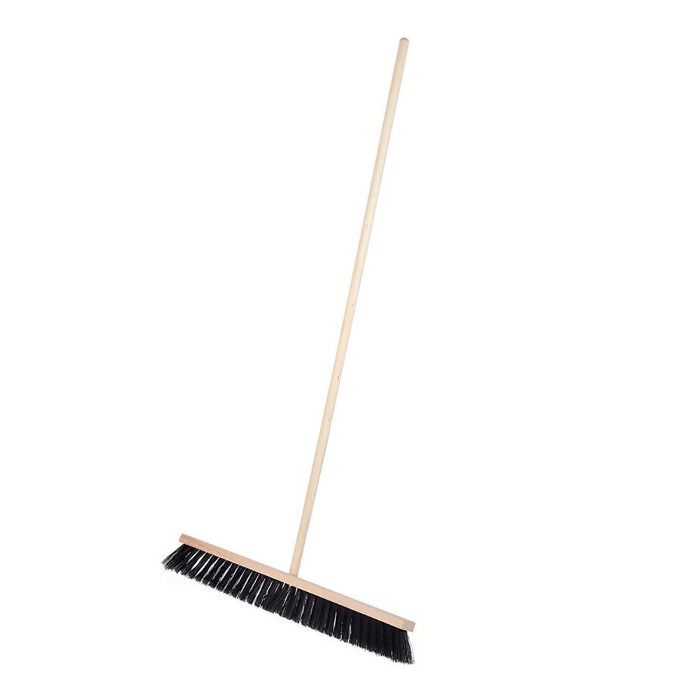 Щетка тротуарная деревянная 500х65мм в сборе с черенком 1200мм, резьбовое соед., (шт.)