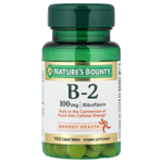 Nature's Bounty, Витамин B-2, 100 мг, 100 таблеток, покрытых оболочкой