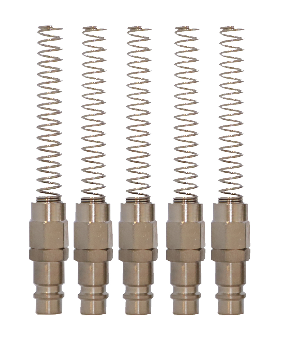KraftWell KRW-QCS0508M-5 БРС "папа", c пружиной для шланга 6*8 мм, 5 шт