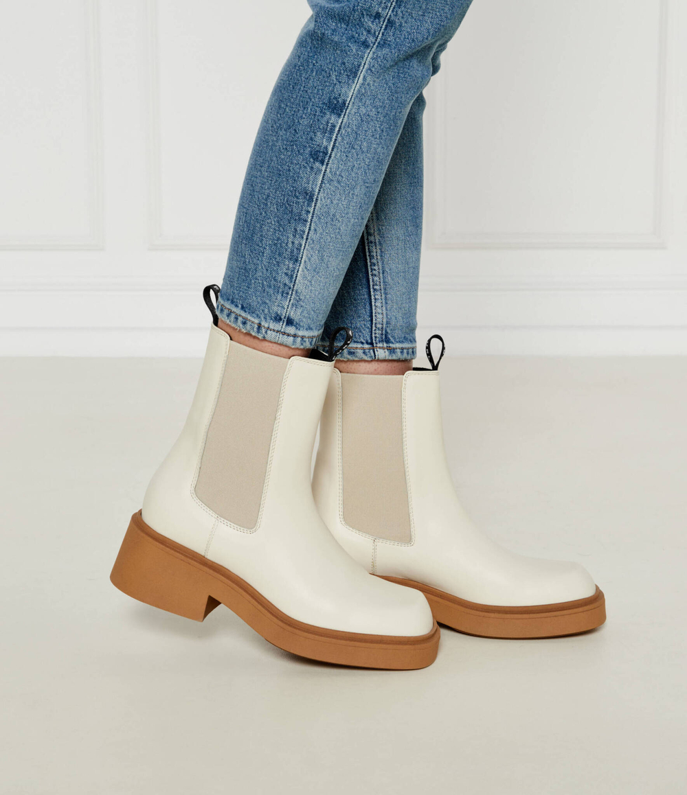 Кожаные челси на каблуке COLLEGE CHELSEA Furla - кремовый(YI49FCG BX1327)