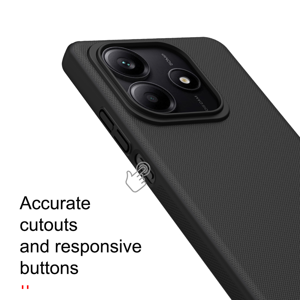 Тонкий жесткий чехол от Nillkin для Xiaomi Redmi Note 14 5G (версия Глобал), серия Super Frosted Shield