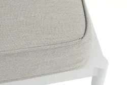 "Касабланка" правый модуль плетеный из роупа, каркас алюминий светло-серый (RAL7035) муар, роуп серо-коричневый 23мм, ткань бежевая 15052