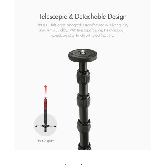 Телескопический монопод  Zhiyun Telescopic Monopod Crane