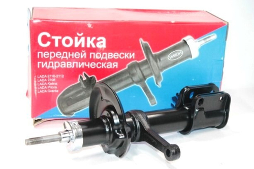 Стойка /1119/ передняя левая масл. (под бочкообразную пружину) (НИКОН)